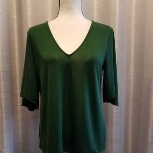 Ann Taylor Green, V-neck Blouse
